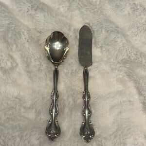 Vintage International Silverplate Interlude Sugar Shell Spoon & Butter Knife